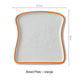 Axyaa Ceramic Toast Plate - Breakfast Salad Tray, Creative Bread Shaped Dinner Dish