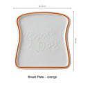 Axyaa Ceramic Toast Plate - Breakfast Salad Tray, Creative Bread Shaped Dinner Dish