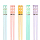Axyaa Amber Sakura Chopsticks Set - Non-Slip, Eco-Friendly, Reusable, Japanese Style
