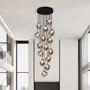 Axyaa Staircase Chandeliers LED Pendant Lamps Modern Home Indoor Lighting