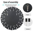 Axyaa 79cm Round Beveled Frame Wall Mirror Home Art Decor for Bathroom Bedroom