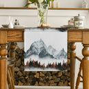 Axyaa Autumn Snow Mountains Table Runner for Home Wedding Centerpieces & Party Decor