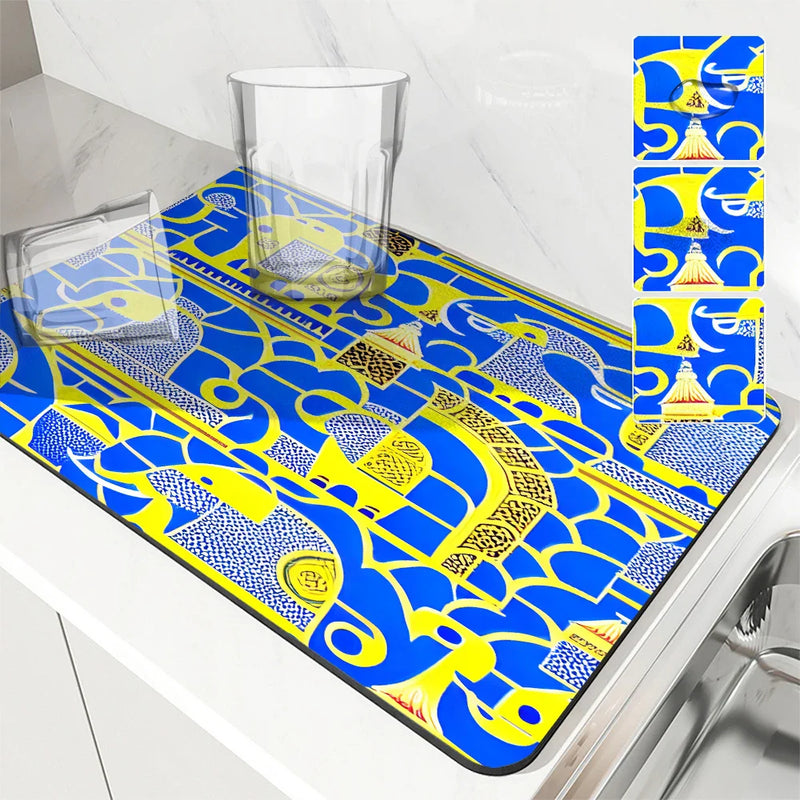 Axyaa Coffee Mat: Quick Kitchen Drying & Draining Pad for Bathroom & Kitchen Faucet