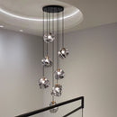 Axyaa Modern Stair Chandelier Pendant Light for Indoor Living Room Lighting