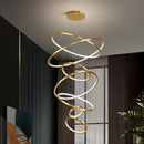 Axyaa Modern Stair Chandelier Pendant Light Ceiling Lamp LED Chandeliers Living Room