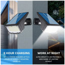 Axyaa Solar Spotlight 53LED Adjustable Outdoor Landscape Wall Light IP65 Waterproof