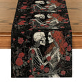 Axyaa Halloween Skull Table Runner: Kitchen Holiday Party Decor & Dining Table Cloth