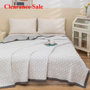 Axyaa Three-Layer Knitted Summer Quilt Blanket, Multi-Functional & Washable