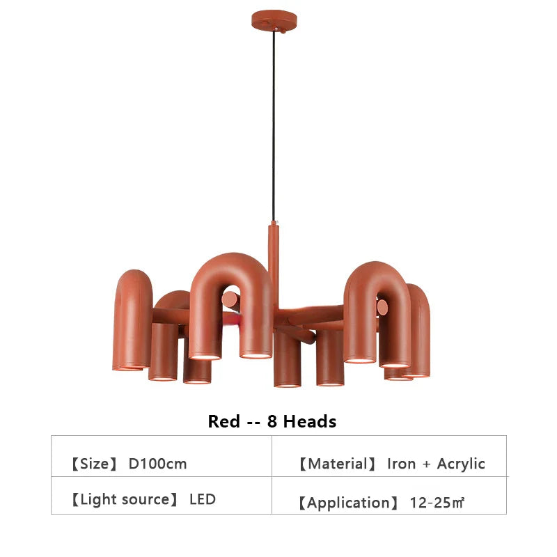 Axyaa Nordic LED Pendant Lamp Circle Ring Metal Light for Home Decor