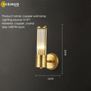 Axyaa Copper Indoor Wall Sconce Light E14 Base Fixture for Bedroom Living Room Hallway