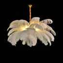 Axyaa Modern Nordic LED Ostrich Feather Ceiling Chandelier