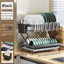 Axyaa 2 Tier Bowl Drainers Rack | Collapsible Metal Kitchen Organizer