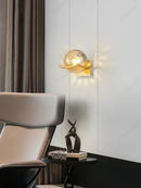 Axyaa LED Glass Sphere Wall Lamp for Bedroom Living Room Lighting