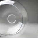 Axyaa Hand Blown Clear Glass Globe Lampshade with 2 Ends Opening
