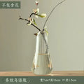 Axyaa Transparent Glass Zen Vase for Living Room Decor and Hydroponic Plants