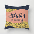 Axyaa Autumn Cartoon Pillowcase 45X45CM for Home Sofa Decor