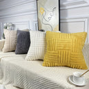 Axyaa Plush Cream White Throw Pillow Covers, Modern Farmhouse Couch Sofa Decor