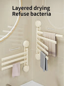 Axyaa Rotating Towel Rack: Bathroom & Kitchen Suction Cup Towel Rod