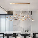 Axyaa Modern Minimalist Gold LED Pendant Light for Living Dining Room