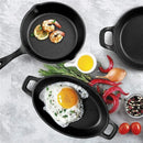 Axya Cast Iron Baked Rice Pot Set - Oval Frying Pan, Fish Plate, BBQ Tray