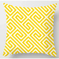 Axyaa Yellow Flower Print Cushion Cover for Home Sofa Decoration
