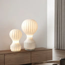 Axyaa Nordic White Silk Desk Lamp for Bedroom and Living Room