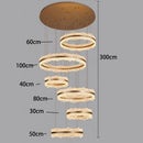 Axyaa Modern Light Luxury Staircase Pendant Lights Living Room Indoor Lighting