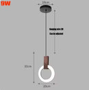 Axyaa Modern LED Ring Pendant Chandelier for Foyer Kitchen Dining Bedroom