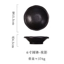 Axyaa Splashing Ink Sashimi Bowl Retro Salad Dessert Ceramic Tableware