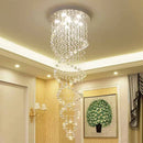 Axyaa LED Spiral Crystal Chandelier for Modern Living Room & Hotel Hall