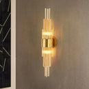Axyaa Crystal Wall Lamp: Elegant LED Lighting for Living Room, Aisle, and TV Background.