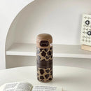 Axyaa Leopard Stainless Steel Thermal Coffee Tumbler With Straw