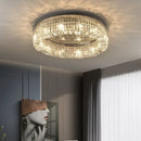 Axyaa Crystal Ceiling Light Fixture LED Chandelier for Bedroom, Modern Steel Design