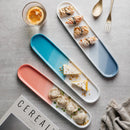 Axyaa Ceramic Dinner Tray for Sushi Restaurant and Pastries