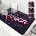 Axyaa Queen's Crown Kitchen Absorbent Mat - Antiskid & Quick Draining Dish Drying Mat
