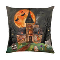 Halloween Cat & Pumpkin Pillow Covers by Axyaa for Sofa, Bedroom, Car