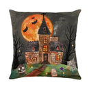 Halloween Cat & Pumpkin Pillow Covers by Axyaa for Sofa, Bedroom, Car