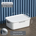 Axyaa Plastic Desktop Storage Box with Lid - Organizer Basket for Snacks and Cosmetics