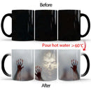 Axyaa Heat Color Changing Zombie Head Coffee Mug, Halloween Surprised Gift