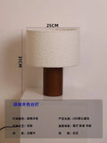 Axyaa Solid Wood Table Lamp LED E27 Modern Indoor Lighting for Living Room, Bedroom, and Study