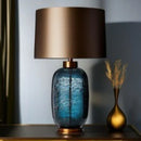 Axyaa Blue Glass Floor Lamp | American Style LED Light for Living Room