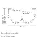 Axyaa Leather LED Pendant Chandelier for Modern Living Room & Dining Area