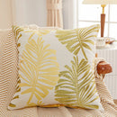 Axyaa Leaf Jacquard Couch Pillow Cover