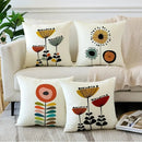Axyaa Abstract Floral Pattern Cushion Cover for Sofa, Bedroom, Car - Vibrant and Stylish