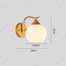 Axyaa Glass Lampshade Wall Lamp: Creative European Style LED Fixture for Bedroom, Living Room