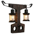 Axyaa Wooden LED Wall Lamps Industrial Style Home Decor Sconces for Living Room