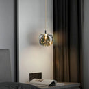Axyaa Crystal Apple Copper Chandelier Pendant Lighting for Bedroom and Restaurant