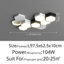 Axyaa Geometric Honeycomb LED Ceiling Lamp: Modern Minimalist Lighting Fixtures for Living Room and Bedroom