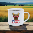 Axyaa Freedom Series Enamel Mug: USA 4th July Coffee Cup - Celebrate Festive Drinkware