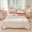 Axyaa Knitted Printed Aerobic Double Yarn Soybean Summer Quilt Core - Washable & Breathable
